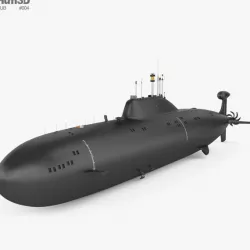 Akula-class submarine 3D model