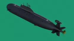Akula-class submarine 3D model Low-poly  3D model