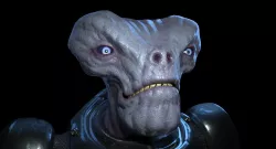 Alien in armored suit 3D model