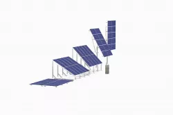All-In-One Adjustable Mounted Solar Module Array 3D model