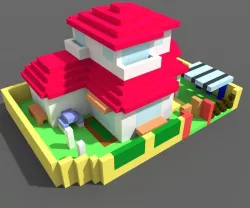 Animation House Low-poly  3D model