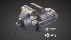 Antique Vise Gressel PBR Low-poly  3D model