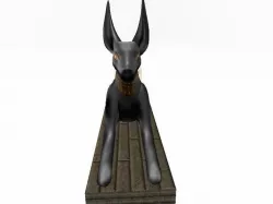 Anubis Dog Statue Low-poly  3D model