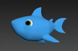 baby shark rigged Low-poly  3D model