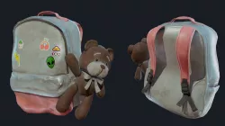 Baggy Bear Bag Low-poly  3D model