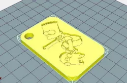 Bart Simpson Keychain 3D model