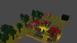 base against zombies Low-poly  3D model