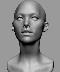 Base Female Head v2 3D model
