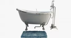 Bathtub with Carpet 3D model