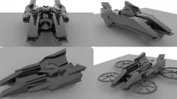 Batmobile Low-poly  3D model