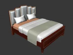 Bed furniture 3D model   3D model