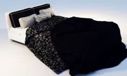Bed Glanze black 3D model