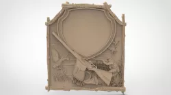 Bird hunting in framed 3D models for artcam and aspire 3D model