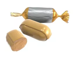 Blank food candy plastic package wrap mock up 3D model