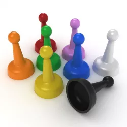 Board game pawns Set 3D model
