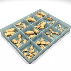 Box With Wooden Animals Toys 3D model