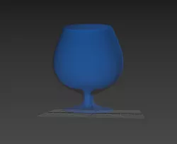 brandy blue glass  3D model