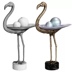 Bronze Bird - Grus-Grus Flamingo by Marie Martin 3D model
