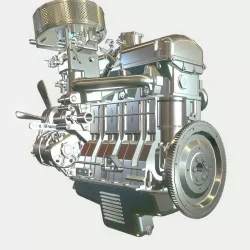 Car Benzine Engine 3D model