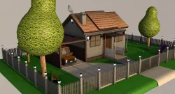 Cartoon House 3D model
