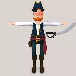 Cartoon Pirate 3D model