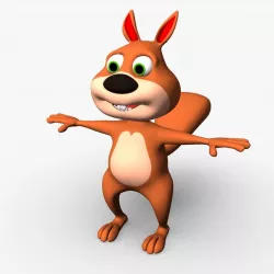 Cartoon Squirrel 3D model
