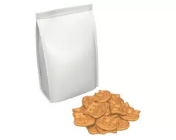 Cat face cookie with package 3D model