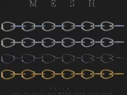 Chain - Dozen Rings  Low-poly  3D model
