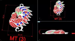 CHICKEN PENDANT 3D model