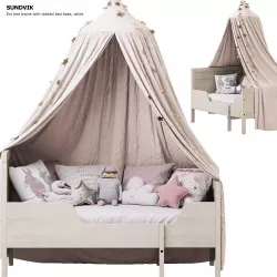 Children bed SUNDVIK IKEA with canopy 3D model