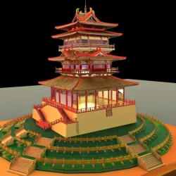 Chinese ancient building 3D model