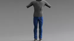 Clothing Set Low-poly  3D model