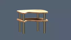 Coffee table for living room Low-poly  3D model