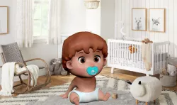 Cute little baby 3D model
