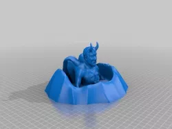Demon Emerging from a volcano