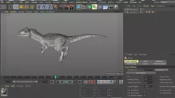 Dinosaur Allosaurus animation file FBX  c4d 3D model