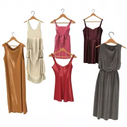 Dress on Hanger 3 3D model