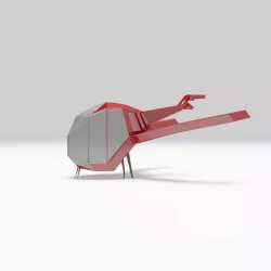 Drone squad scifi Low-poly  3D model