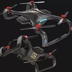 Dual Cam Racing Drone 3D model