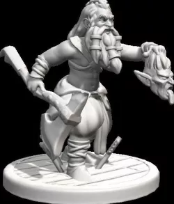 Dwarf Barbarian 3D model