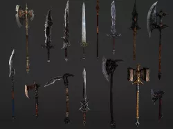Fantasy Magical Weapons 3D Model Collection