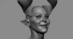 Female Creature Head 3D model