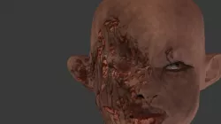 Female Zombie  Low-poly  3D model