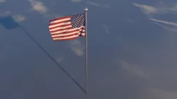Flag ripple animation Low-poly  3D model