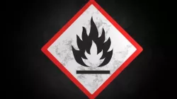 Flammable warning sign Low-poly  3D model