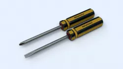 Flat head and Phillips Screwdriver 3D Models 3D model