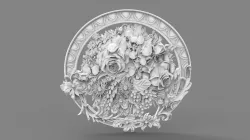 Flower bouquet 3D models for artcam and aspire 3D model