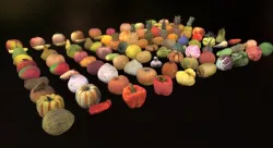 Fruits And Vegetables Pack Low-poly  3D model