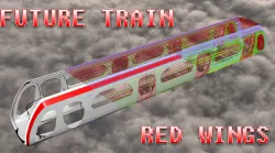 Future train Red Wings Low-poly  3D model