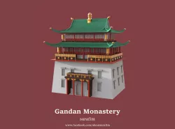 Gandan Monastery - Mongolia 3D model